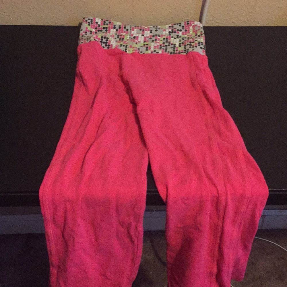High waisted pink sweat pants